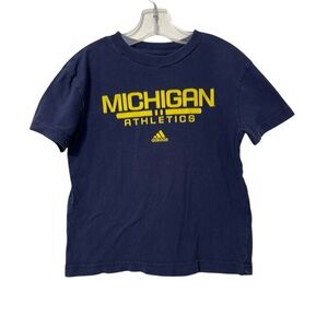 Adidas Michigan Athletics Navy T-Shirt Kids Size 5/6
